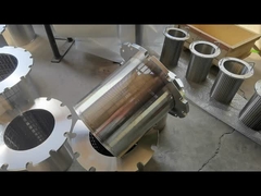 वेल्डेड स्टेनलेस स्टील 25μm स्लॉटेड वेज वायर स्क्रीन सिलेंडर