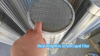 SS316L स्लॉट 50μm मेटल रैप वायर स्क्रीन लिक्विड फ़िल्टर